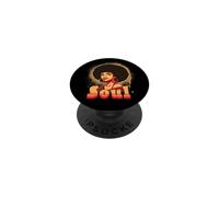 Retro 70s Funk Soul Music Lover Afro Woman Vintage Disco PopSockets PopGrip Adhesivo