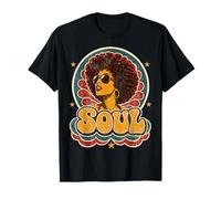 Retro 70s Soul Funk Afro Queen Disco Vintage Camiseta
