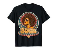Retro 70s Soul Funk Afro Queen Disco Vintage Camiseta