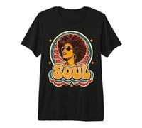 Retro 70s Soul Funk Afro Queen Disco Vintage Camiseta Premium