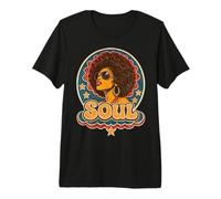 Retro 70s Soul Funk Afro Queen Disco Vintage Camiseta Premium