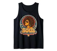 Retro 70s Soul Funk Afro Queen Disco Vintage Camiseta sin Mangas