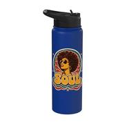 Retro 70s Soul Funk Afro Queen Disco Vintage Stainless Steel Insulated Water Bottle