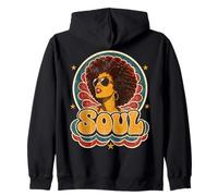 Retro 70s Soul Funk Afro Queen Disco Vintage Sudadera con Capucha