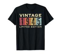 Retro 80 años Vintage 1945 Edición Limitada Cumpleaños Camiseta