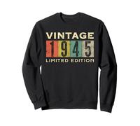 Retro 80 años Vintage 1945 Edición Limitada Cumpleaños Sudadera