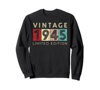Retro 80 años Vintage 1945 Edición Limitada Cumpleaños Sudadera