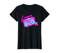 Retro 80s 90s Boom-Box Vintage Cassette Player Graphic tee Camiseta
