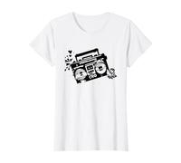 Retro 80s 90s Boom-Box Vintage Cassette Player Graphic tee Camiseta