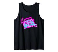Retro 80s 90s Boom-Box Vintage Cassette Player Graphic tee Camiseta sin Mangas