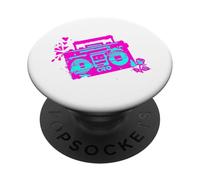 Retro 80s 90s Boom-Box Vintage Cassette Player Graphic tee PopSockets PopGrip Adhesivo
