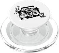 Retro 80s 90s Boom-Box Vintage Cassette Player Graphic tee PopSockets PopGrip para MagSafe