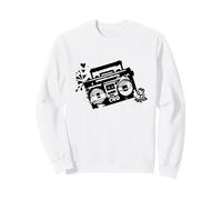 Retro 80s 90s Boom-Box Vintage Cassette Player Graphic tee Sudadera