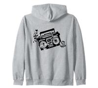 Retro 80s 90s Boom-Box Vintage Cassette Player Graphic tee Sudadera con Capucha