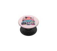 Retro 80s 90s Nostalgia Summer Beach Vibes Boombox Tabla de Surf PopSockets PopGrip Adhesivo