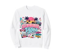 Retro 80s 90s Nostalgia Summer Vibes Beach Boombox Vacaciones Sudadera