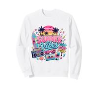 Retro 80s 90s Nostalgia Summer Vibes Beach Boombox Vacaciones Sudadera