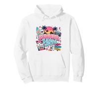 Retro 80s 90s Nostalgia Summer Vibes Beach Boombox Vacaciones Sudadera con Capucha