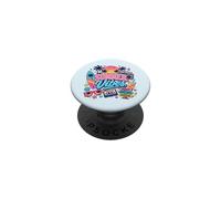 Retro 80s 90s Nostalgia Summer Vibes Tropical Beach Vacaciones PopSockets PopGrip Adhesivo