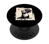 Retro 80s Boombox Otter Arte de Madera japonés PopSockets PopGrip Adhesivo