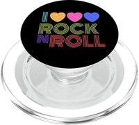 Retro 80s Hearts I Love Rock N Roll Music para Fans Young PopSockets PopGrip para MagSafe