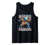 Retro 80s Heavy Metal Band Glam Rock Bearded Dragon Lover Camiseta sin Mangas