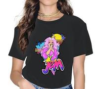 Retro 80S Jem Women Clothing Jem and The Holograms TV Graphic Female Tshirts Vinta Grun Loose Tops tee Kawaii