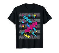 Retro 80s Memphis Style Geométrico Abstracto Formas Arte Camiseta