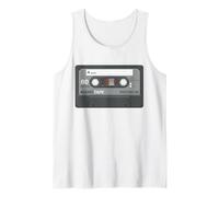 Retro 80's Music Cassette Tape Pretend Costume Graphic Gray Camiseta sin Mangas