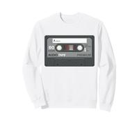 Retro 80's Music Cassette Tape Pretend Costume Graphic Gray Sudadera