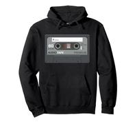 Retro 80's Music Cassette Tape Pretend Costume Graphic Gray Sudadera con Capucha