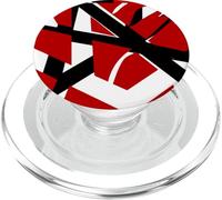 Retro 80s Rojo Negro Blanco Glam Rock Hair Metal Music PopSockets PopGrip para MagSafe