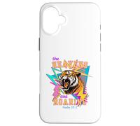 Retro 80s Tiger The Heavens Are Roaring Salmo 19:1 Carcasa para iPhone 16 Plus