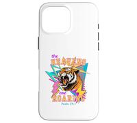 Retro 80s Tiger The Heavens Are Roaring Salmo 19:1 Carcasa para iPhone 16 Pro MAX