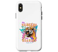 Retro 80s Tiger The Heavens Are Roaring Salmo 19:1 Carcasa para iPhone X/XS