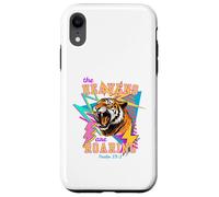 Retro 80s Tiger The Heavens Are Roaring Salmo 19:1 Carcasa para iPhone XR