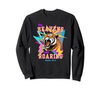 Retro 80s Tiger The Heavens Are Roaring Salmo 19:1 Sudadera