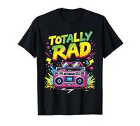 Retro 80s Totally RAD Boombox Fun Throwback Disfraz de Fiesta Camiseta