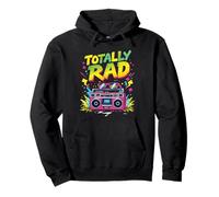 Retro 80s Totally RAD Boombox Fun Throwback Disfraz de Fiesta Sudadera con Capucha