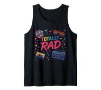 Retro 80s Totally RAD Classic Vibe Throwback Disfraz de Fiesta Camiseta sin Mangas