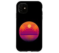 Retro 80s Vaporwave Palm Trees Sunset - Synthwave Art tee Carcasa para iPhone 11