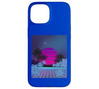 Retro 80s Vaporwave Palm Trees Sunset - Synthwave Art tee Carcasa para iPhone 15