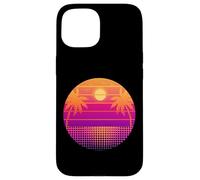Retro 80s Vaporwave Palm Trees Sunset - Synthwave Art tee Carcasa para iPhone 15