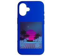 Retro 80s Vaporwave Palm Trees Sunset - Synthwave Art tee Carcasa para iPhone 16