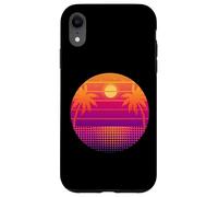 Retro 80s Vaporwave Palm Trees Sunset - Synthwave Art tee Carcasa para iPhone XR
