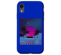 Retro 80s Vaporwave Palm Trees Sunset - Synthwave Art tee Carcasa para iPhone XR