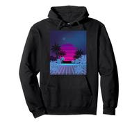 Retro 80s Vaporwave Palm Trees Sunset - Synthwave Art tee Sudadera con Capucha