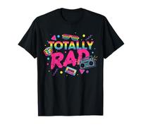Retro 80s Vibe Tipografía Fiesta Totally RAD Throwback Camiseta
