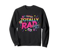 Retro 80s Vibe Tipografía Fiesta Totally RAD Throwback Sudadera