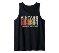 Retro 90 años Vintage 1935 Edición Limitada Cumpleaños Camiseta sin Mangas